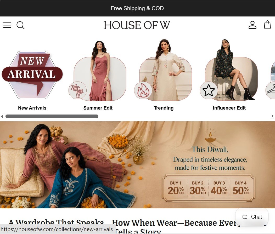 House of W website